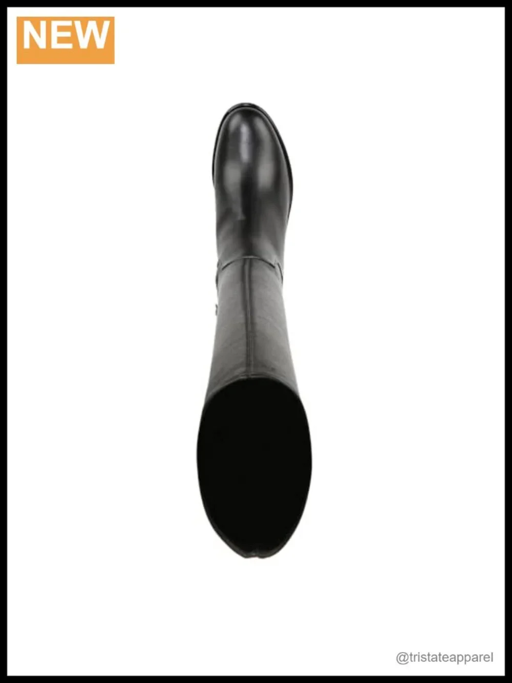 Vince Cody Leather Over-the-Knee Boots Round Toe Stacked Heel Zip